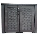 Large Outdoor Storage including Doors with Shelves