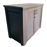 Large Outdoor Storage including Doors with Shelves