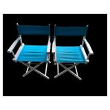 Pair of White Wooden Director