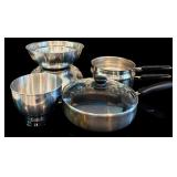 Kitchenware Double Boiler, Nesting Bowls and Stainless Bowl