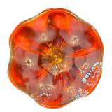 Vintage Viking Epic 6 Petal Compote in Persimmon Orange or Amberina Orange