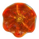 Vintage Viking Epic 6 Petal Compote in Persimmon Orange or Amberina Orange