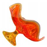 Vintage Viking Epic 6 Petal Compote in Persimmon Orange or Amberina Orange