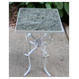 Pair of Small Tile Topped Decorative Patio Tables