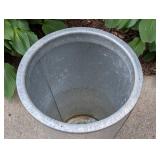 Large Galvanized Metal Planter