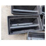 Seven Durable Black Plastic Railing Planter Boxes