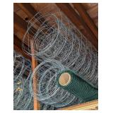 Rolls of 4ft Wire Fence and Metal Stakes