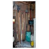 Assorted Shovels, Rakes and Lawn Tools