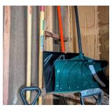 Assorted Shovels, Rakes and Lawn Tools