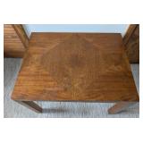 Lane Mid Century Two Tone Walnut Side Table