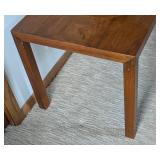 Lane Mid Century Two Tone Walnut Side Table
