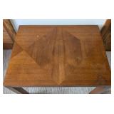 Lane Mid Century Modern Two Tone Walnut Side Table