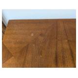 Lane Mid Century Modern Two Tone Walnut Side Table