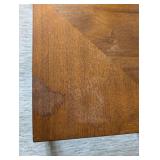 Lane Mid Century Modern Two Tone Walnut Side Table