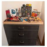Repurposed Cabinet Workbench and Tools!