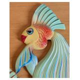 Pair of Vintage Chalkware Hanging Wall Fish