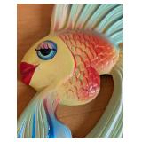 Pair of Vintage Chalkware Hanging Wall Fish