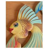 Pair of Vintage Chalkware Hanging Wall Fish