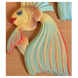 Pair of Vintage Chalkware Hanging Wall Fish