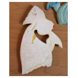 Pair of Vintage Chalkware Hanging Wall Fish