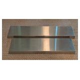 Pair of Stainless Steel Floating Wall Shelves