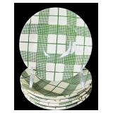 Original Hand-Etched Heather Plaid Underglaze Kitchen Set