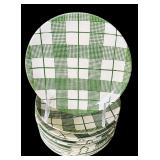 Original Hand-Etched Heather Plaid Underglaze Kitchen Set