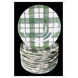 Original Hand-Etched Heather Plaid Underglaze Kitchen Set