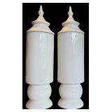 Two Providence White Ceramic Jars