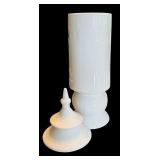 Two Providence White Ceramic Jars