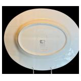 Lovely Italian Plaid Hand Painted Platter and Small Heart Shaped Dishes from Pier1