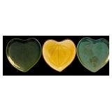 Lovely Italian Plaid Hand Painted Platter and Small Heart Shaped Dishes from Pier1