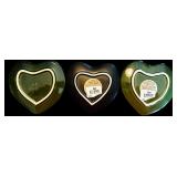 Lovely Italian Plaid Hand Painted Platter and Small Heart Shaped Dishes from Pier1