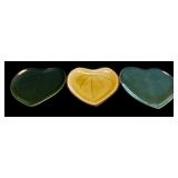 Lovely Italian Plaid Hand Painted Platter and Small Heart Shaped Dishes from Pier1