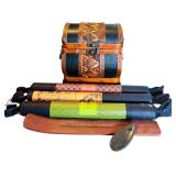 Calming Lot of Incense Sticks, Small Chest for Trinkets and Wood Incense Base
