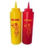 Vintage Metal Cake Carrier and Nostalgia Ketchup & Mustard Dispensers