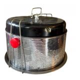 Vintage Metal Cake Carrier and Nostalgia Ketchup & Mustard Dispensers