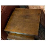 Mahogany Cube Wood Nesting Table Set