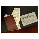 Room and Board Chestnut Leather Armchair and Ottoman