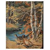 Vintage Craft Masters Four Seasons Framed Paint by Numbers Paintings