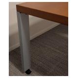 Haworth Office Table with Wood Top and Metal Legs