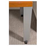 Haworth Office Table with Wood Top and Metal Legs