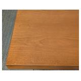 Haworth Office Table with Wood Top and Metal Legs