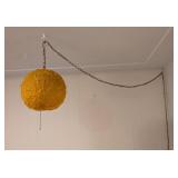Awesome Mid Century Orange Lucite Spaghetti Hanging Pendant Light