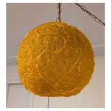 Awesome Mid Century Orange Lucite Spaghetti Hanging Pendant Light