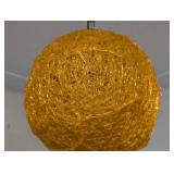 Awesome Mid Century Orange Lucite Spaghetti Hanging Pendant Light