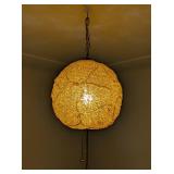 Awesome Mid Century Orange Lucite Spaghetti Hanging Pendant Light