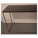 Dark Brown and Chrome Console Table by Parallel Lines