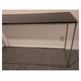 Dark Brown and Chrome Console Table by Parallel Lines