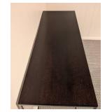 Dark Brown and Chrome Console Table by Parallel Lines